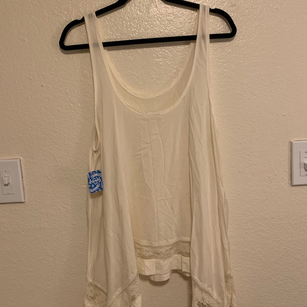 Free People white Lacey tank